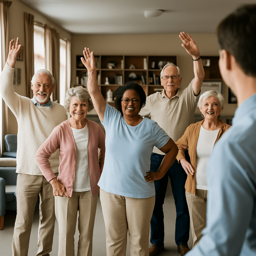 Older couple receiving aged care services support in Australia