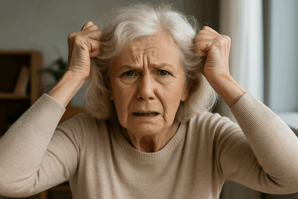 Elderly woman frustrated trying to figure out how to get into aged care in Australia